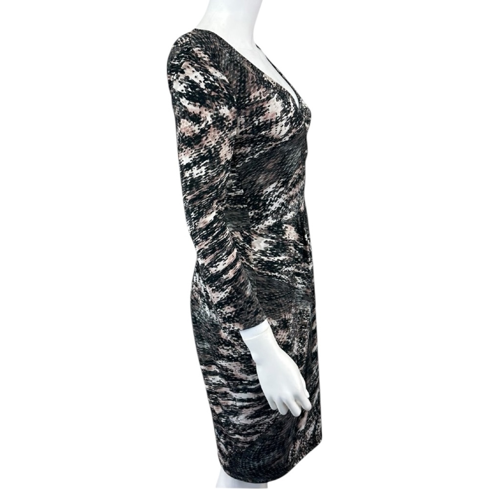 BCBGMAXAZRIA Gray Dusk KIMBER Wrap Dress Size S G0550 - Picture 2 of 11